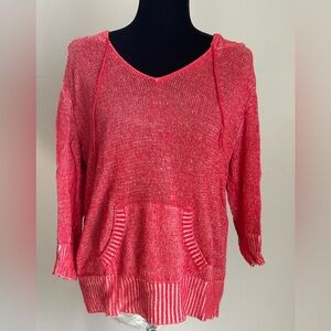 Levi’s Red Knit Hoodie Sweater – Size M